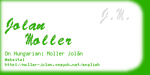 jolan moller business card